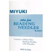 Aghi per perline extra fini, 6 aghi + infilaaghi miyuki