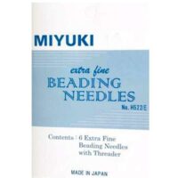Aghi per perline extra fini, 6 aghi + infilaaghi miyuki
