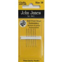 Ago per ricamo con perline john james jj10710b/ ball point bead embroidery n° 10/ 6 aghi