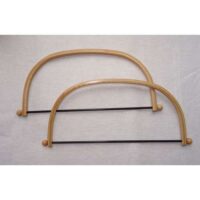 2 manici per borsetta legno, ovale cm 30 x 13,5