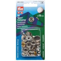 Bottoni a pressione prym 390202, diametro mm 15  argento