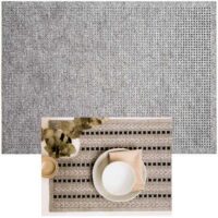 Tovaglietta americana in feltro grigio forato per ricamo cm 50 x 35 rico