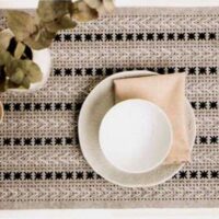 Tovaglietta americana in feltro grigio forato per ricamo cm 50 x 35 rico
