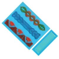 Righello in plastica con spazio porta ricamo o merletto cm 15