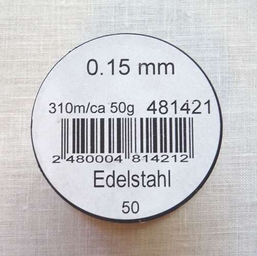 Filo metallico 0,15 acciaio inossidabile