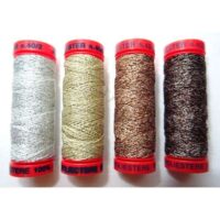 Cucimetal lester n°40/2, filo metallizzato  tre stelle oro argento e rame