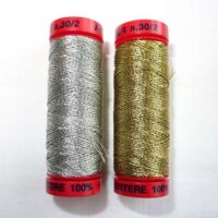 Cucimetal lester n°30/2, filo metallizzato  tre stelle oro argento e rame