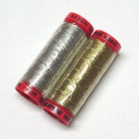 Cucimetal lester n°30/2, metallizzato lucido tre stelle oro e argento