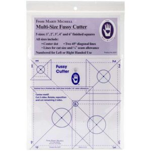Perfect patchwork templates: multisize fussy 8297 marti michell