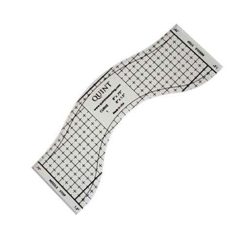 Curve 1, 8"x0,75"/ 8"x1,5"quilting longarm template quint