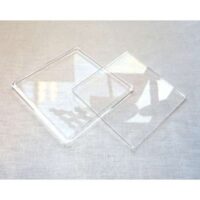 Sottobicchieri in plastica quadrati cm 9 x 9 interno/ 10 x 10 esterno