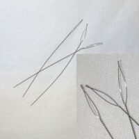 Ago infilaperle / twisted wire beading 3 aghi, misura 65 mm