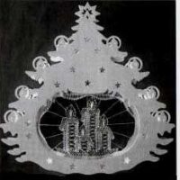 Schwibbogen albero con luci elettriche + disegno "candele"