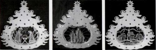 Schwibbogen albero con luci elettriche + disegno "candele" - immagine 2