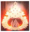 Schwibbogen albero con luci elettriche + disegno "candele"