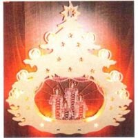 Schwibbogen albero con luci elettriche + disegno "candele"