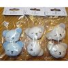 Peluche testa di orsacchiotto 2 pezzi, cm 6 cadauno ecru/bianco - immagine 2