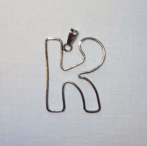 Lettera "k" struttura in argento 925  by roberta dazzini