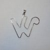 Lettera "w" struttura in argento 925  by roberta dazzini