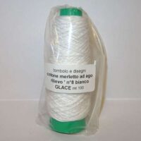 Cotone glace' n°8 bianco per rilievo merletto burano