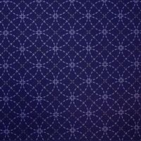 Sashiko tessuto disegni geometrici blu altezza cm 115 vendita a multipli di cm 50