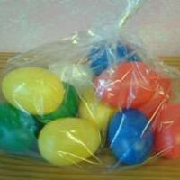Uovo  plastica non apribile, colori misti pacco 10 pezzi cm 6