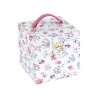 Dmc scatola portalavoro quadrata folk flowers cm 16x16x16 dmc