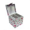 Dmc scatola portalavoro quadrata folk flowers cm 16x16x16 dmc - immagine 2