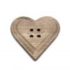 Sbottonati/ bottone  cuore in legno decorativo "i nastri di mirta" cm 9
