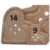 Sbottonati/ bottone  cuore in legno decorativo "i nastri di mirta" cm 9 - immagine 3