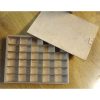 Organizer in legno "i nastri di mirta" cm 44 x 33 x 6,5 con coperchio e scomparti