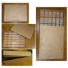 Organizer in legno "i nastri di mirta" cm 44 x 33 x 6,5 con coperchio e scomparti - immagine 2