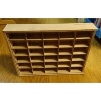 Organizer in legno "i nastri di mirta" cm 44 x 33 x 6,5 con coperchio e scomparti