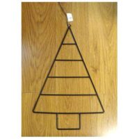 Albero (abete) in metallo verniciato nero da cm 58 x 39, spessore struttura mm 5,5