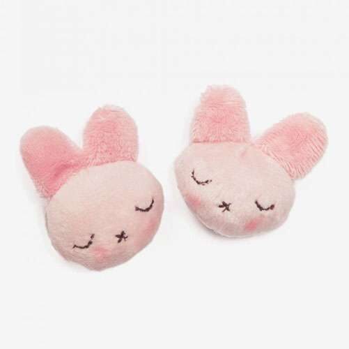 Peluche testa di coniglietto 2 pezzi, cm 6 cadauno rosa