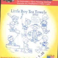 Aunt martha's decalcabile 3911 littleboy tea towels