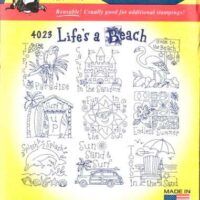 Aunt martha's decalcabile  4023 life's a beach