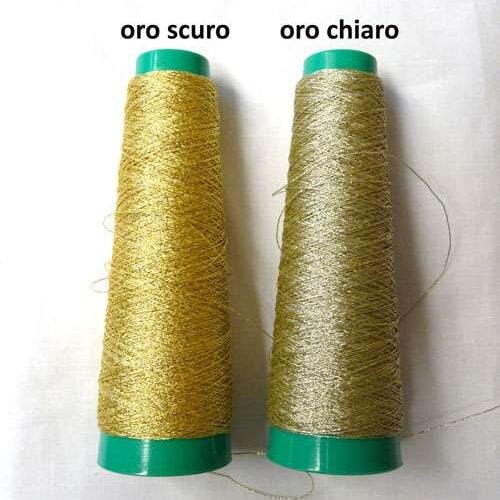 Filo metallizzato 2 capi 100mt oro  scuro o chiaro