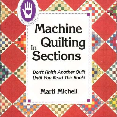 Machine quilting in sections, marti michell