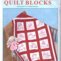 Nursery quilt blocks 9"x9": 12 sunbonnets girls , jack dempsey stamped