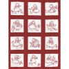 Nursery quilt blocks 9"x9": 12 sunbonnets girls , jack dempsey stamped