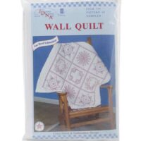 Wall quilt 36"x 36"/ cm 90 x 90: 9 sampler , jack dempsey stamped