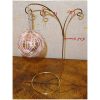 Supporto con 3 ganci in metallo dorato altezza cm 31