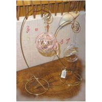 Supporto palline natale 1 gancio metallo dorato alto cm 36 oppure 30