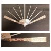Struttura ventaglio argento 925 con incisione cm 41 tombolo & disegni - immagine 2