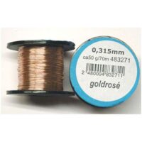 Filo rame  verniciato 0,315 goldrose' gr 50/70mt