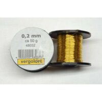 Filo rame verniciato  0,2 placcato oro 32/vergoldet gr 50/175mt