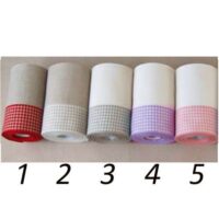 Banda bicolor tinta unita/quadretti cm 17 vendita a multipli di 50 cm