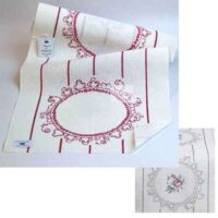 Banda cornici tonde,vaupel cm 35 x 30, lino bianco/antracite, vendita a moduli