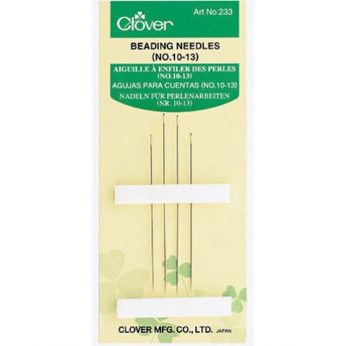 Ago infilaperle / beading needles 10/13,  4 aghi, clover 233